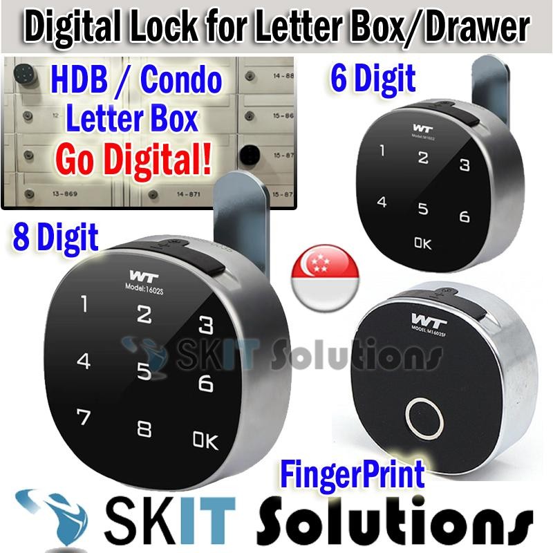 [SKIT SG Seller]6/8 Digit/FingerPrint WT Smart Keyless Digital Password ...