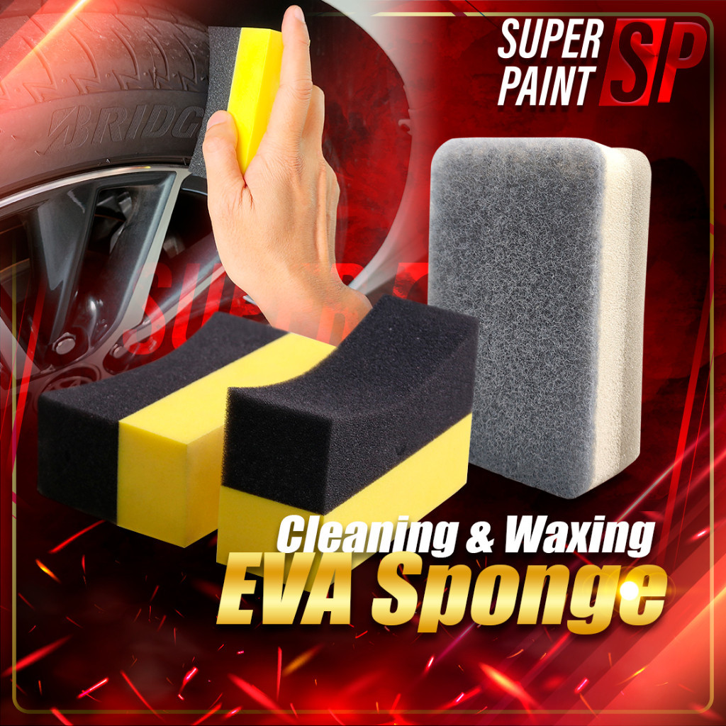 Tyre Wax U Shape Sponge Car Wash Cleaning & Waxing Arc Edge EVA Sponge ...