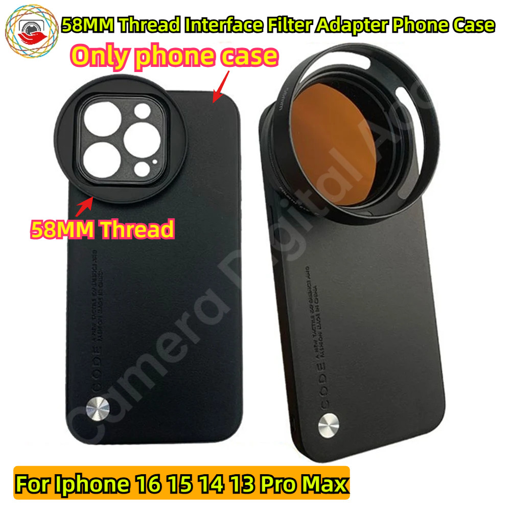 58MM Thread Interface Filter Ring Adapter Phone Case Universal For