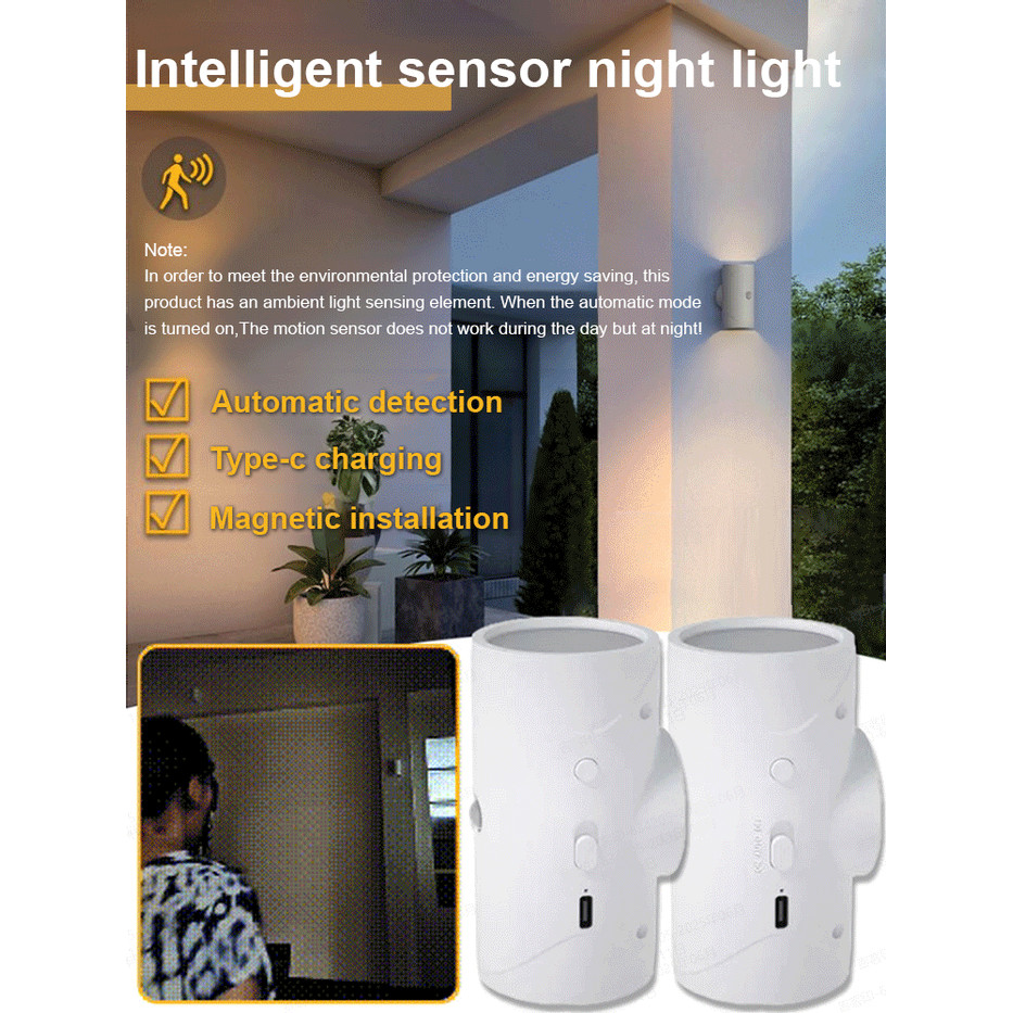 Turn off the lights led light rechargeable light Sensor light on ...
