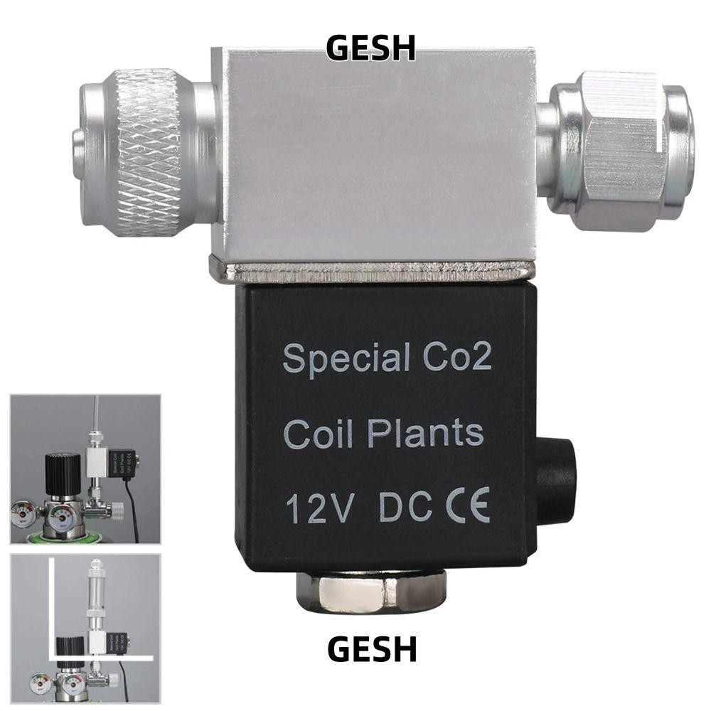 GESH Aquarium Co2 Solenoid Valve, 12V DC Noiseless CO2 System Regulator ...