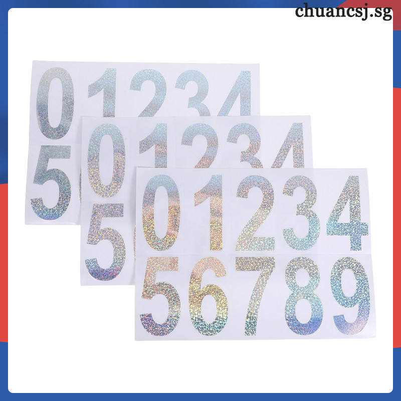 Reflective Digital Labels Large Number Stickers Mailbox Numbers ...