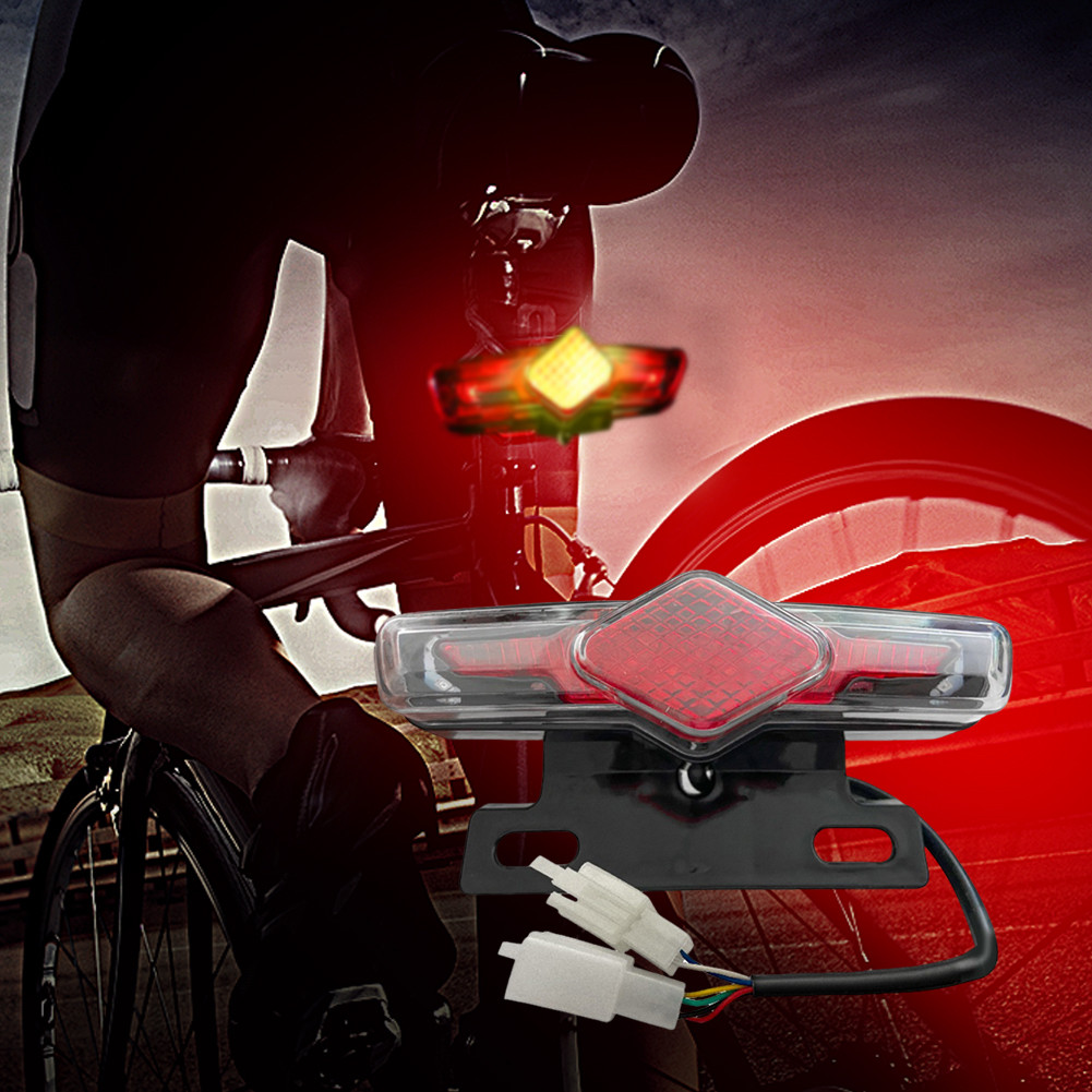 2Pcs 36-60V Electric Bike Tail Light with Turning Light Waterproof ...