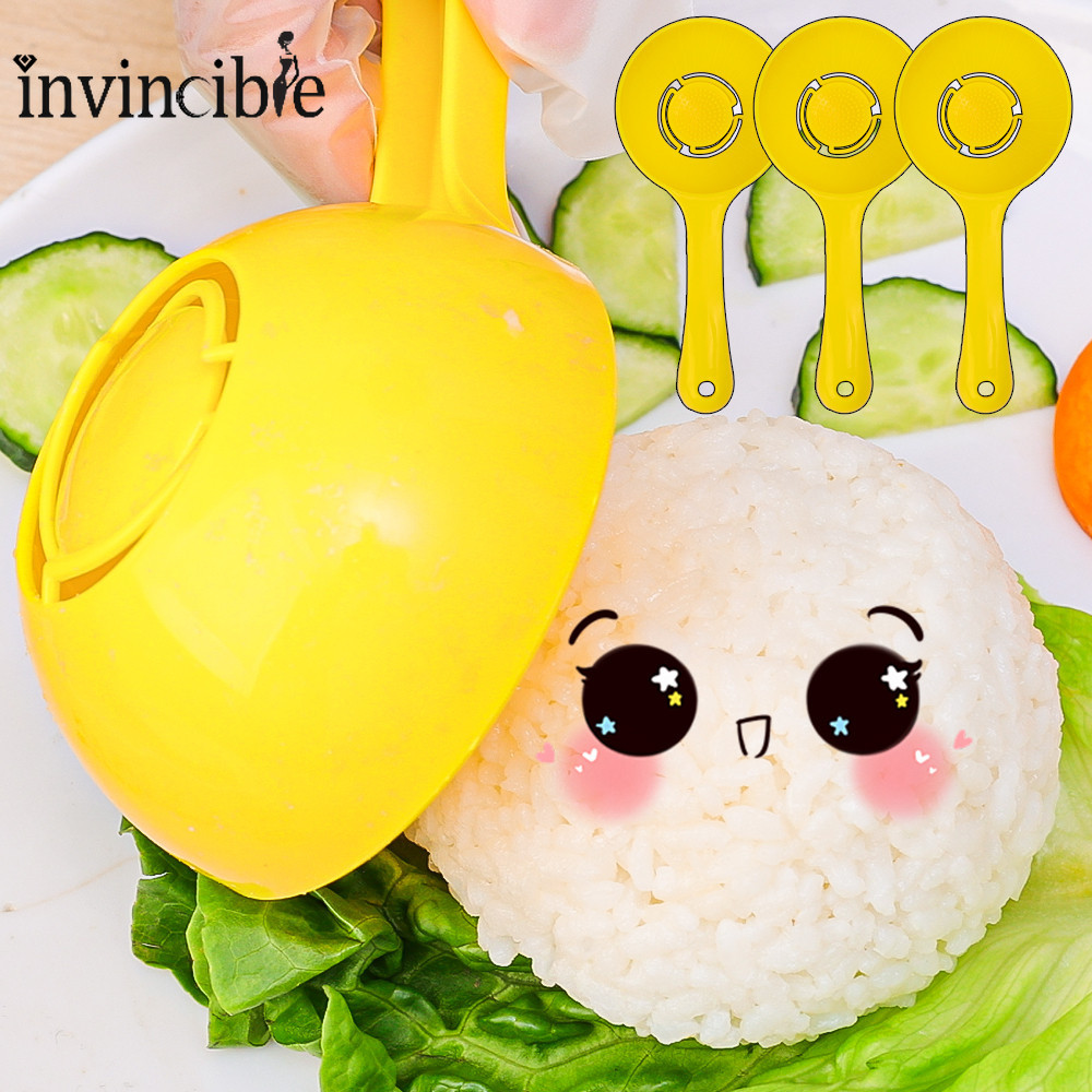 5PCS Rice Scoop Sushi Mold Rice Ball Spoon Half Round Nonstick Large