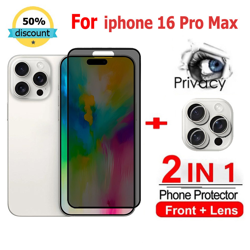 iphone 16 Pro Max Privacy Tempered Glass Anti-Spy Full Coverage