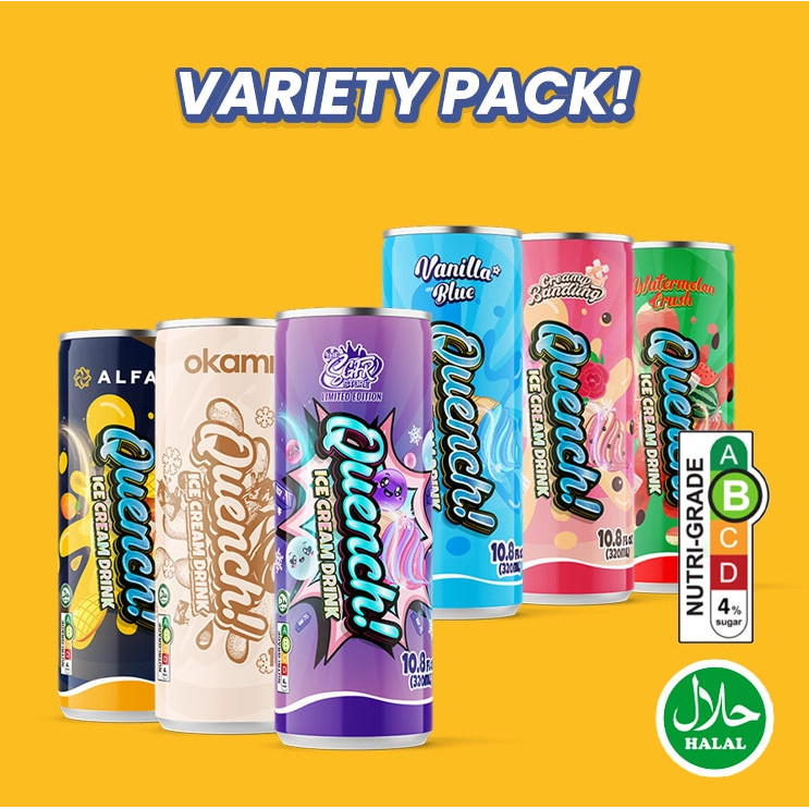 Quench Ice Cream Drink | Variety Pack! (320ml X 6 Cans) | Shopee Singapore