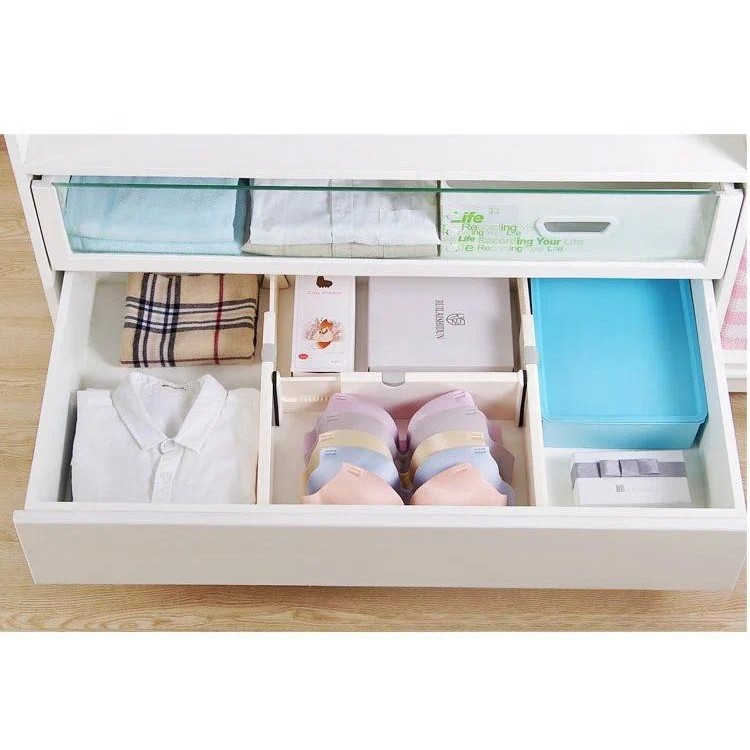2 Size T Drawer Divider Adjustable Home Organization Dividers White