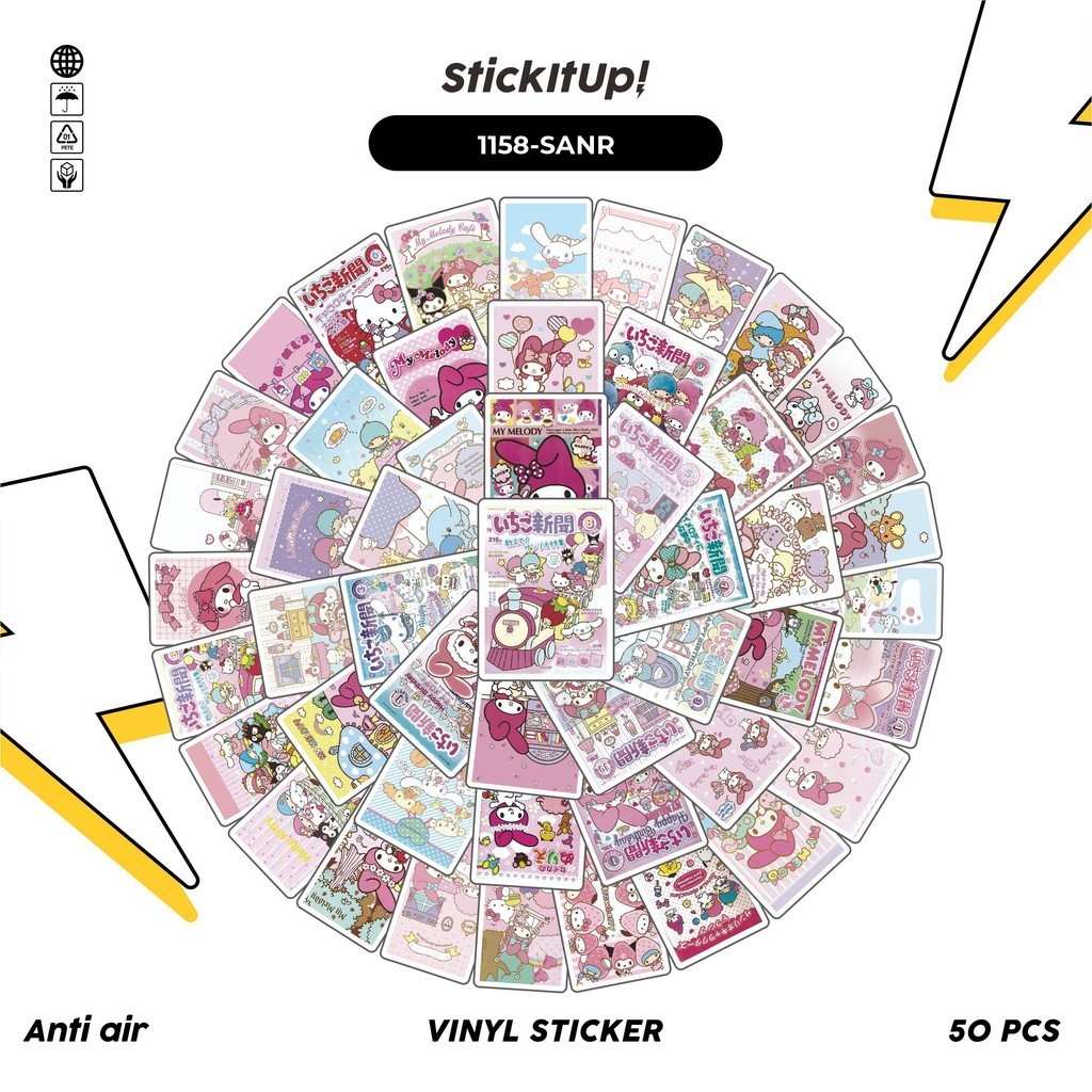 HP COD COD COD COD 100 Pcs Sanrio Stickers Pack Cute, Aesthetic ...