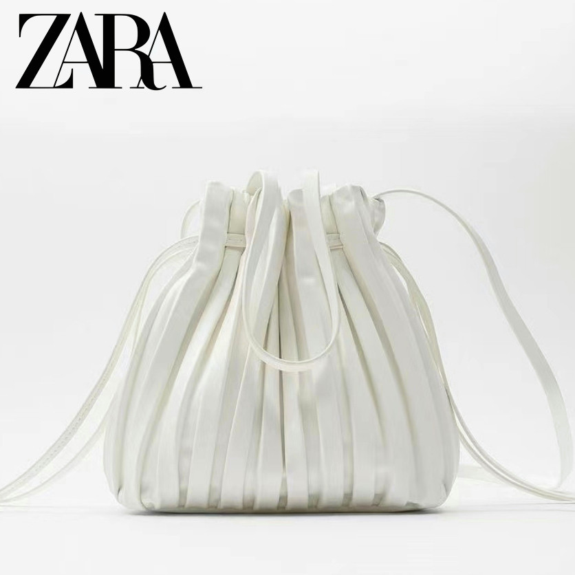 Zara mini pleated bucket bag sale