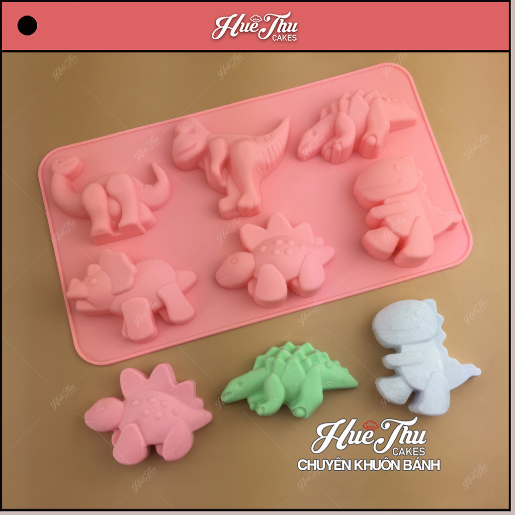 Dinosaur A54 silicone mold (6-shaped blister pack) for making 3D and 4D ...