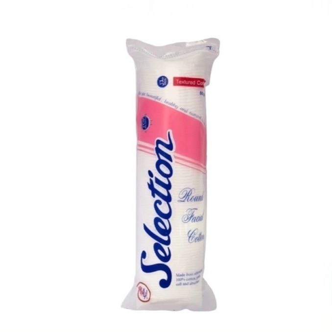 Selection Kapas Bulat Pembersih Wajah Facial Cotton 80 pcs / Merah Jingga Official - Gambar 2