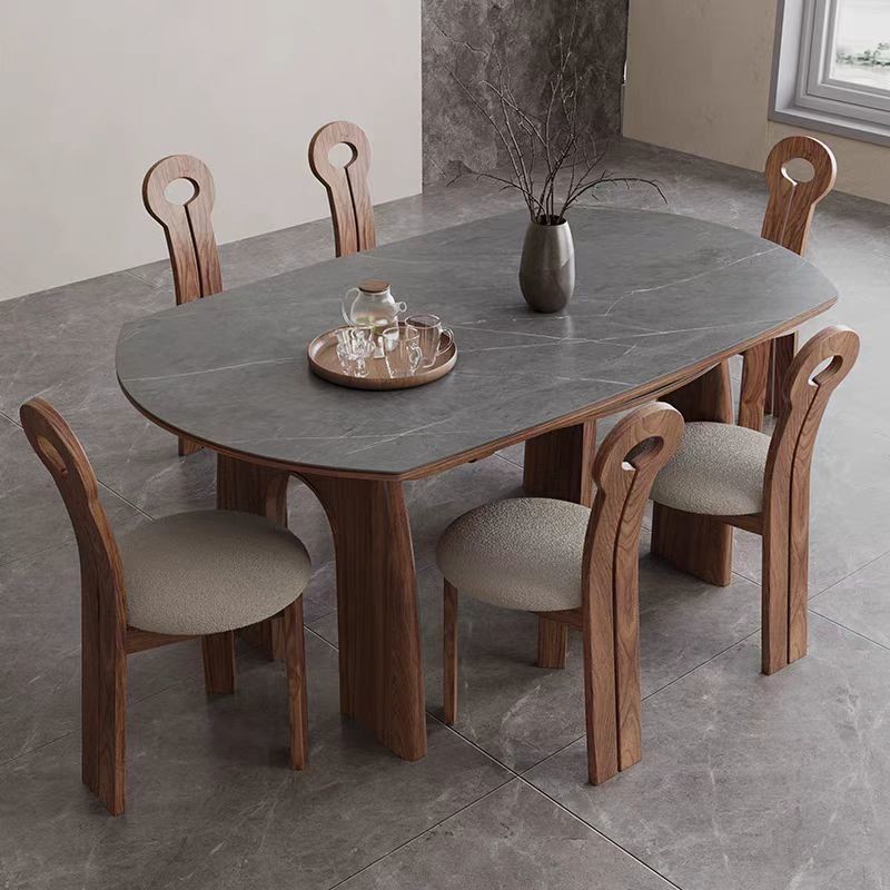 American solid wood folding dining table variable round table living ...