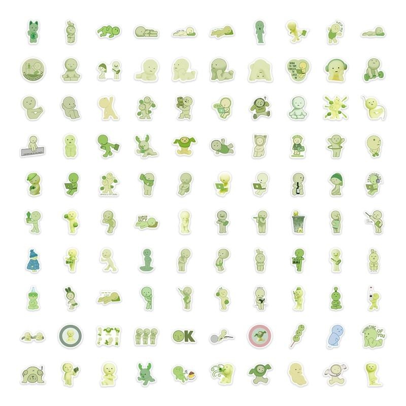 SUPERTOY 100Pcs Smiski Stickers Pack Cute Cartoon Aesthetics Vinyl ...