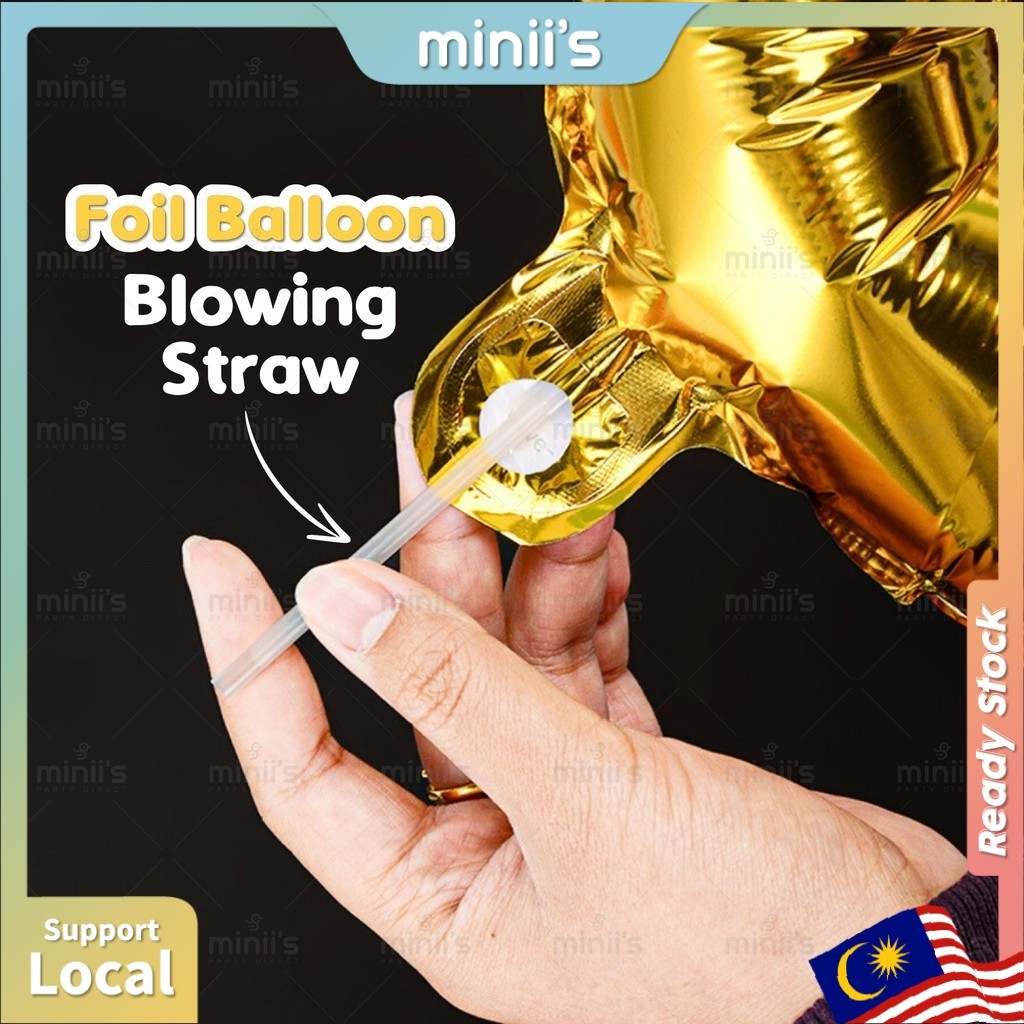 MINIIS 12cm Inflate Air Blowing Foil Balloon Ballon Belon Tube With ...