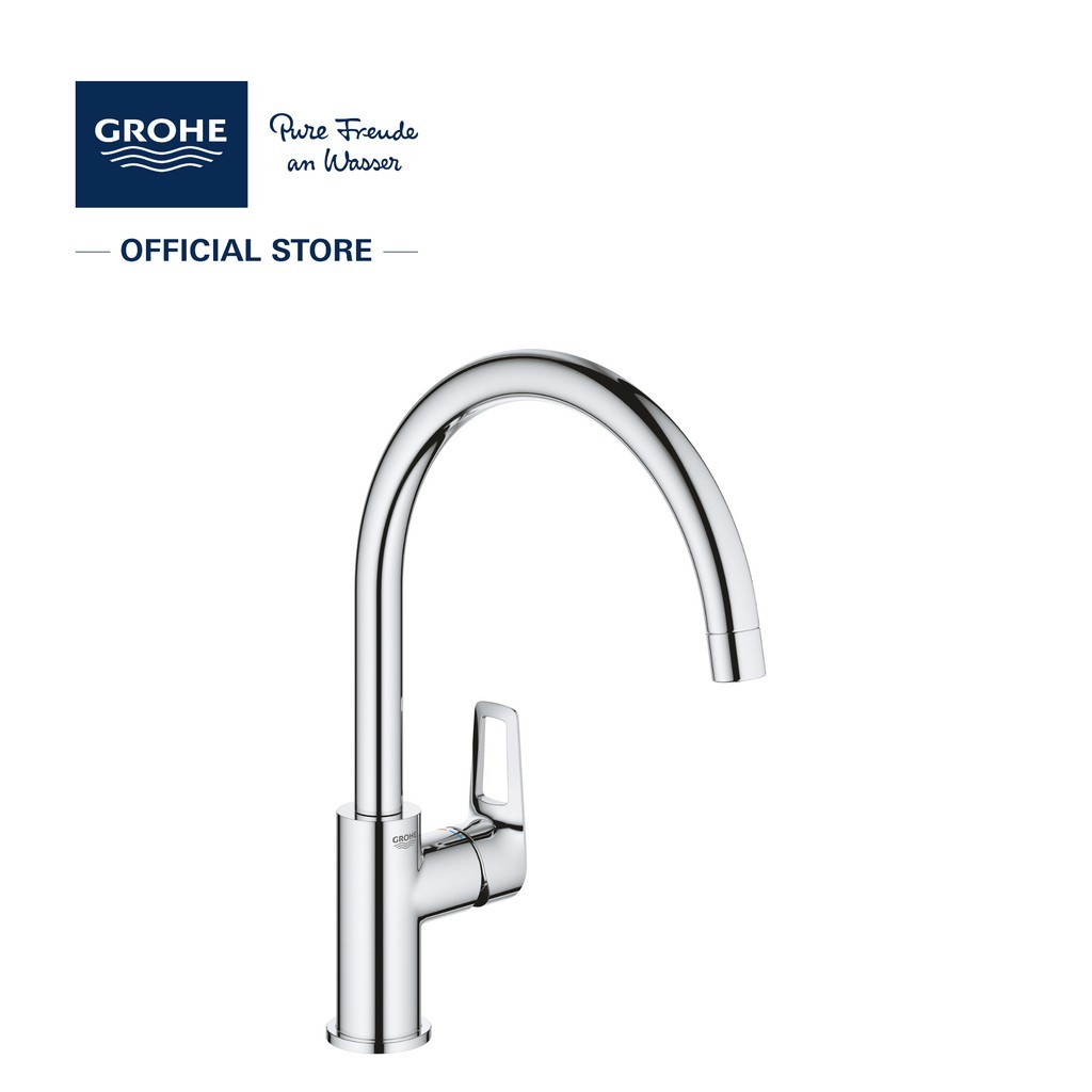 GROHE BauLoop C-spout Kitchen Sink Mixer | Shopee Singapore