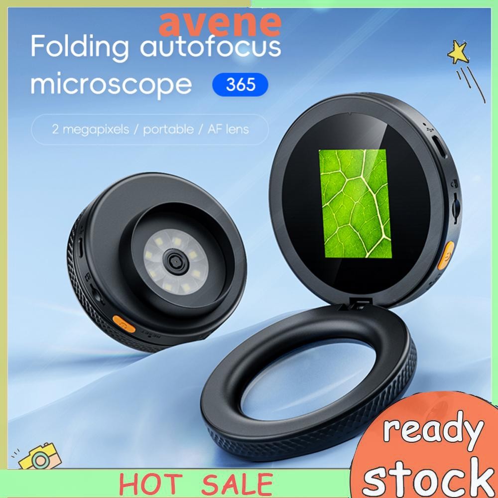 500X Autofocus Magnification Digital Microscope 2MP Foldable Magnifier ...
