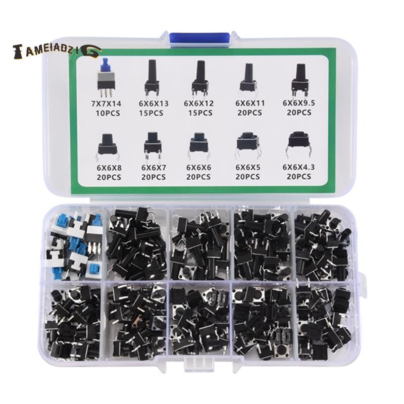 10 kinds Values 180PCS Tactile Push Button Switch micro-trigger Mini ...