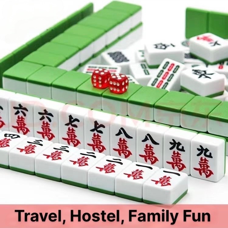 Miniature mini Mahjong Game Travel Edition With Storage Pouch Dice Mat ...