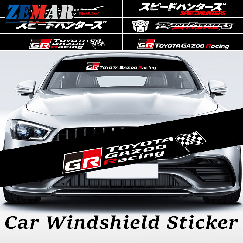 Toyota GR Car Front Rear Window Sticker Car Windshield Decal Waterproof ...