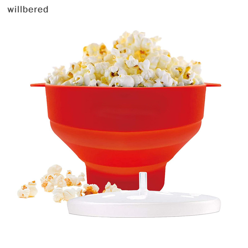 willbered Kitchen Microwave Popcorn Bowl Bucket Silicone DIY Popcorn ...
