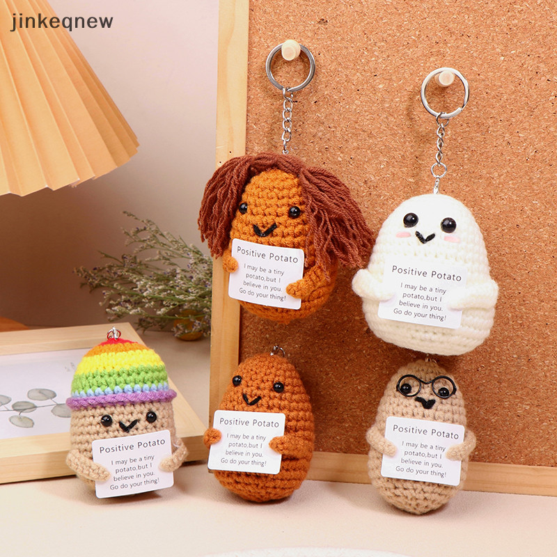 JKSG Positive Potatoes Crochet Pendant Yarn Knit Inspired Doll