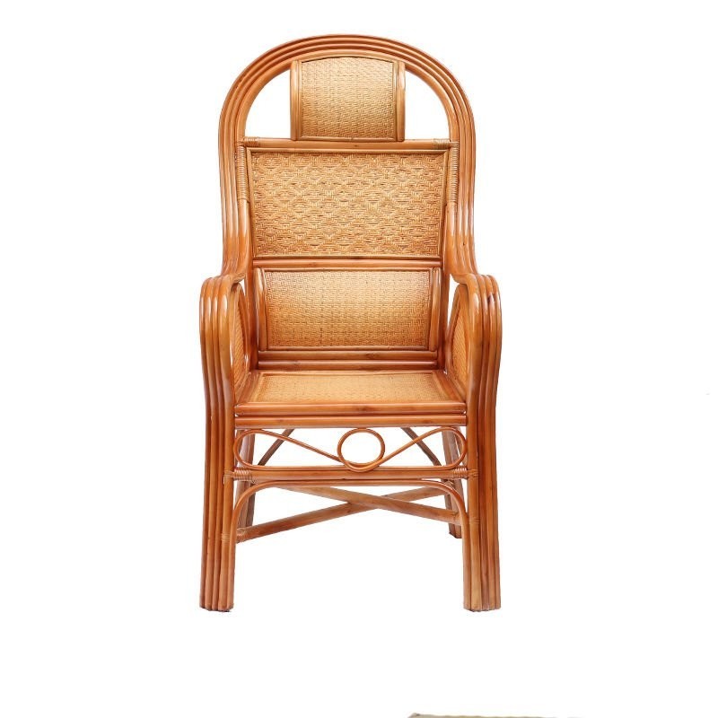 QY/*Rattan Chair Natural Real Rattan Elderly Single Leisure High ...