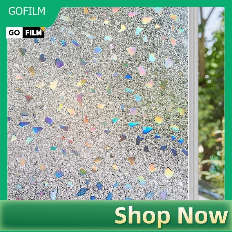 Window Privacy Film 3D Decorative Window Glass Sticker Static Cling ...