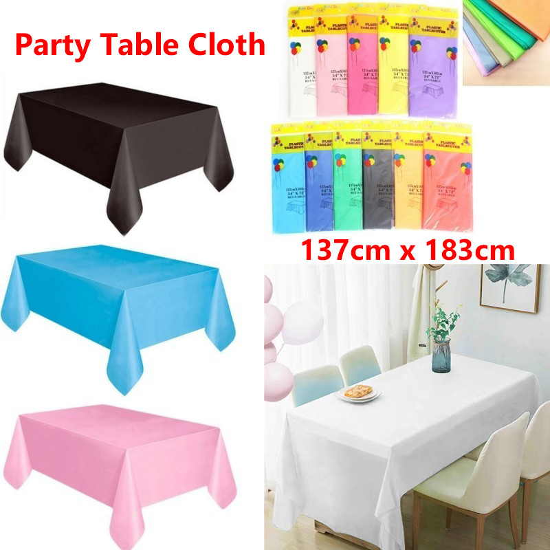 Disposable Table Cloth Cover Birthday Party Plastic Table Cover ...
