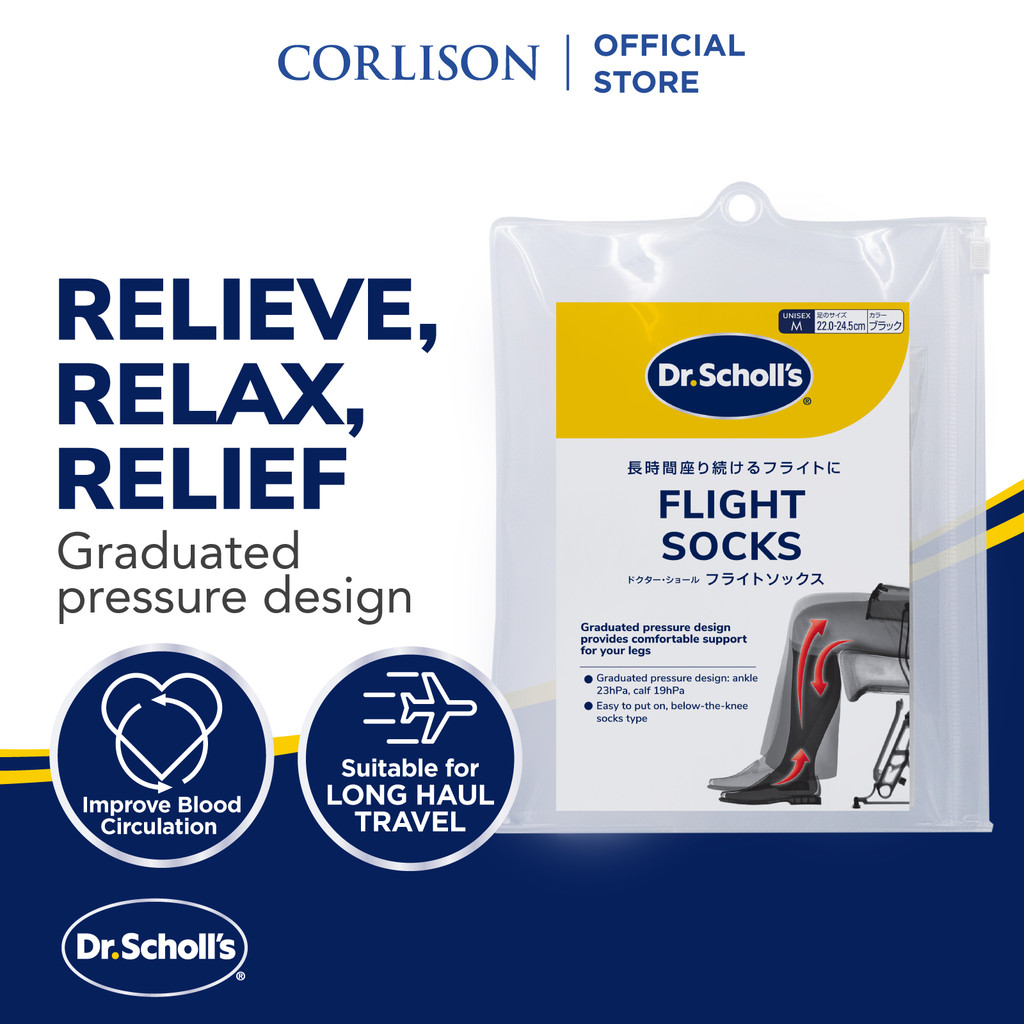 Dr.Scholl's Flight Compression In Socks (Medium/Large) | Shopee Singapore