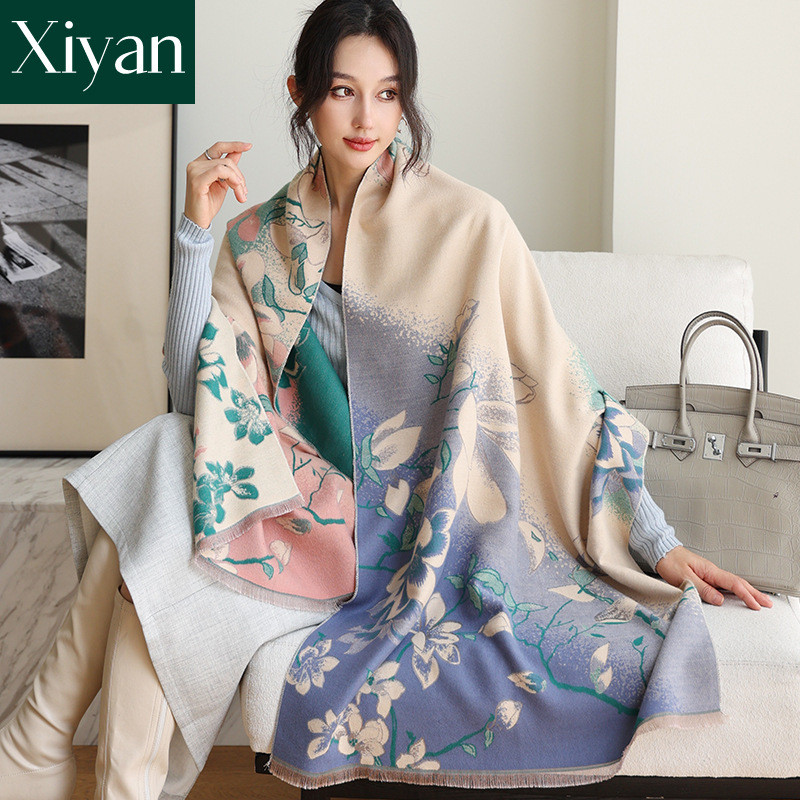 ready stock】new fashion women cashmere-like shawl winter keep