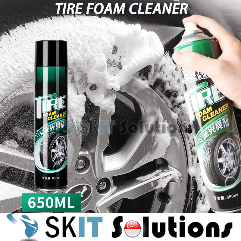 Car Tire Foam Cleaner Automotive Tyre Wheel Rim Wax Shine Polish ...
