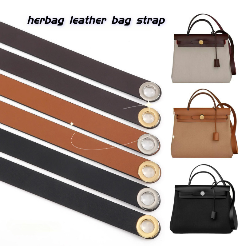 herbag Leather leather bag strap for Hermes berbag handbag series shoulder strap replacement Bag accessories Shopee Singapore