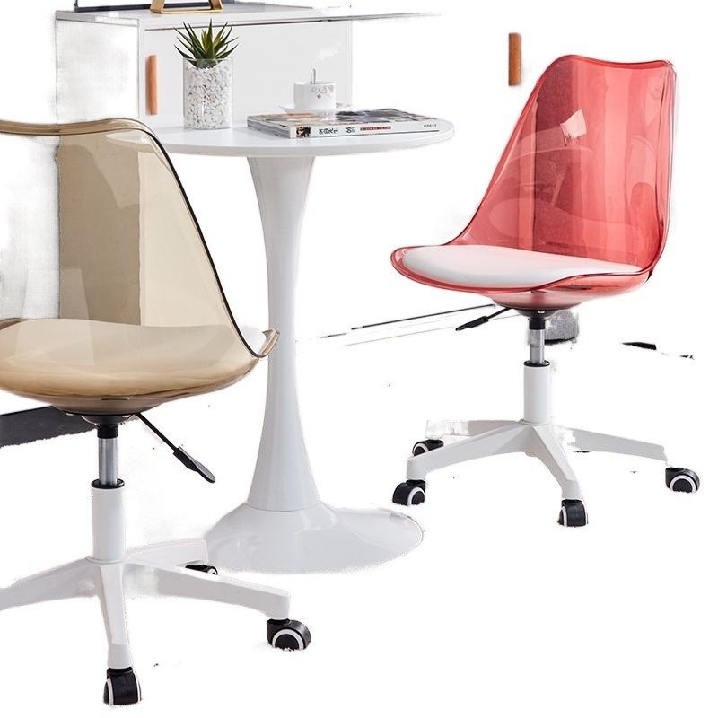 TrAcrylic Transparent Computer Chair Swivel Chair Home Study Spinning ...