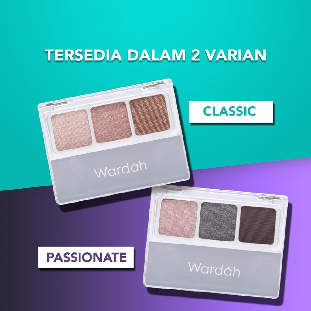 Wardah EyeXpert Eyeshadow - 3 Warna Intense Yang Tahan Lama / Merah Jingga Official - Gambar 4