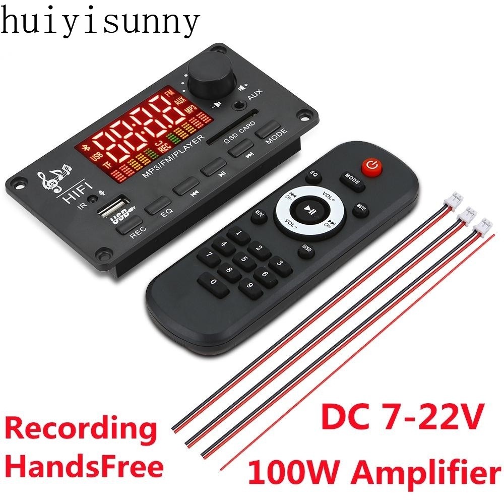 HYS 2*50W Amplifier 12V MP3 Decoder Board 22V Big Color Screen ...