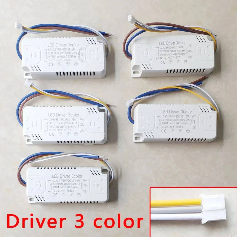 LED Driver 3 color Adapter For LED Lighting AC220V Non-Isolating ...