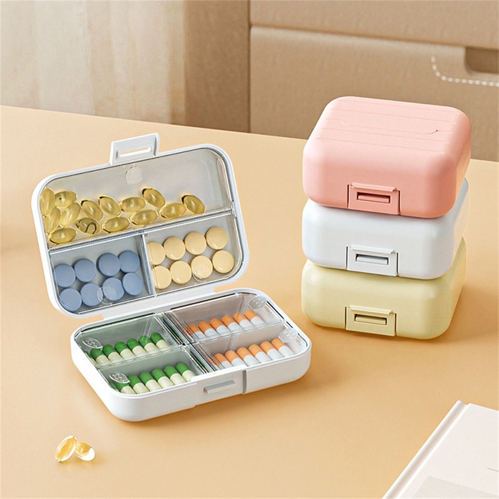 7 Compartment Travel Portable Mini Pill Storage Box One Week Pill ...