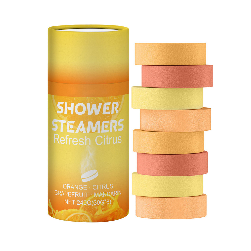OCEAURA 8Pcs Citrus Scent Shower Steamers Shower Tablets Essential Oil ...