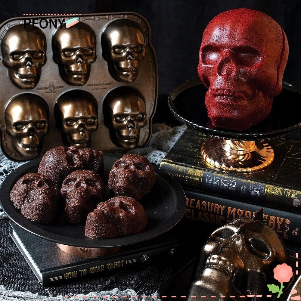 PEONIES Halloween Skull Baking Mold Realistic Skull Molds Skeleton Cake Mold Gifts Aluminum Kitchen Supplies High Temperature Resistance Baking Tray Shopee Singapore