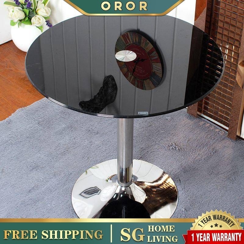 OROR Tempered Glass Round Table Fashion Conference Table Negotiation ...