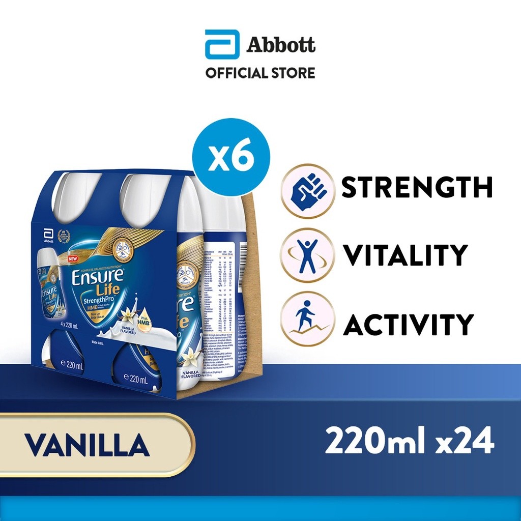 [Bundle of 6] Ensure® Life StrengthProᵀᴹ Ready-to-Drink Liquid Vanilla ...