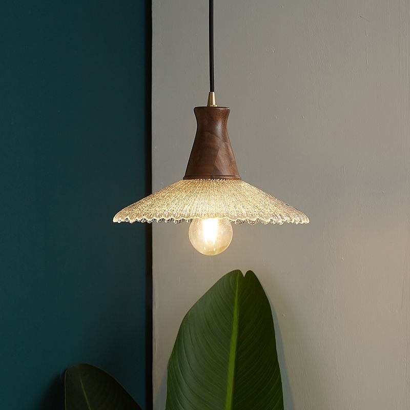 Vintage Pendant Lighting With Glass Lamp Shade, Rustic Farmhouse ...