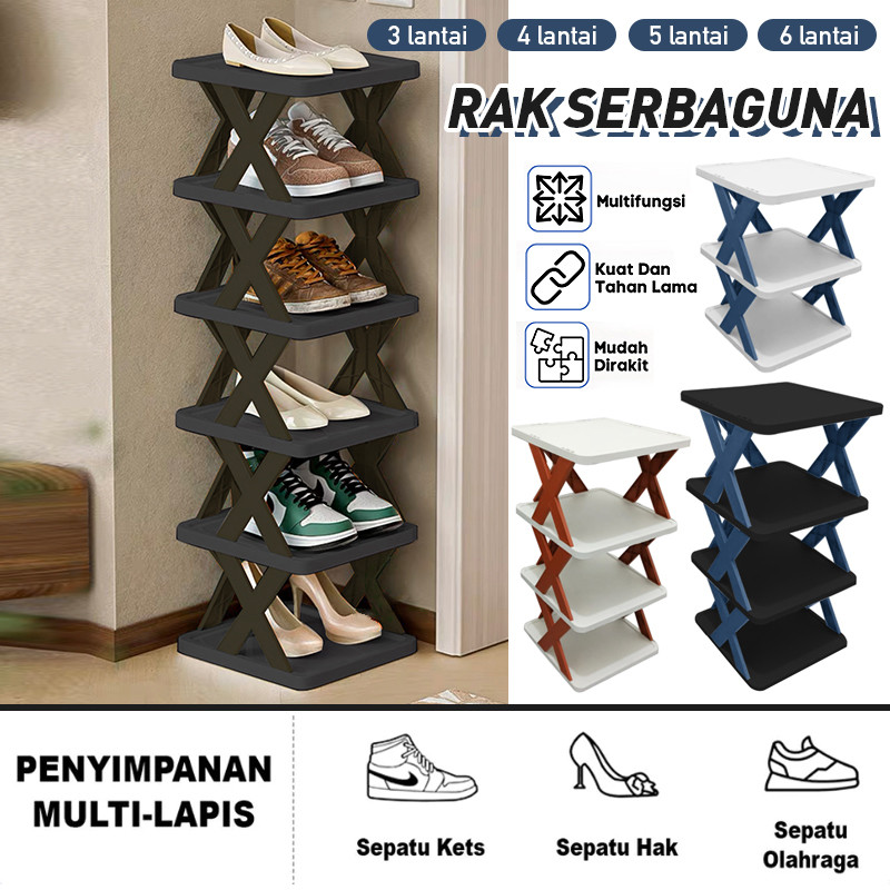 3/4/5/6/ Stacking Shoe Rack Home Shoe Rack Minimalist Home Plastic Shoe ...