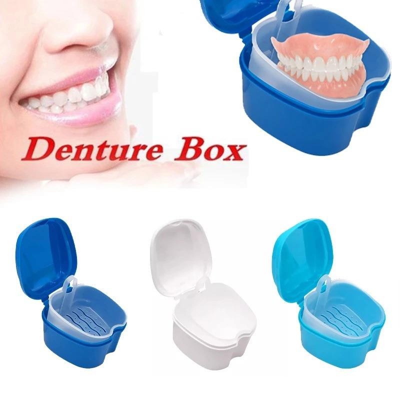 Denture Bath Box False Teeth Storage Box Dental Teeth Case Denture ...