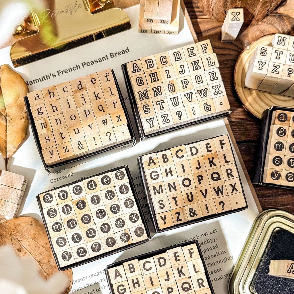 Rubber Stamp Letters Alphabets 30 pcs Alphabet Mini Stamps for Pottery ...