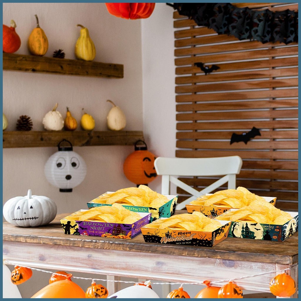Halloween Candy Box 4 Pieces Happy Meal Boxes Snack Packaging for ...