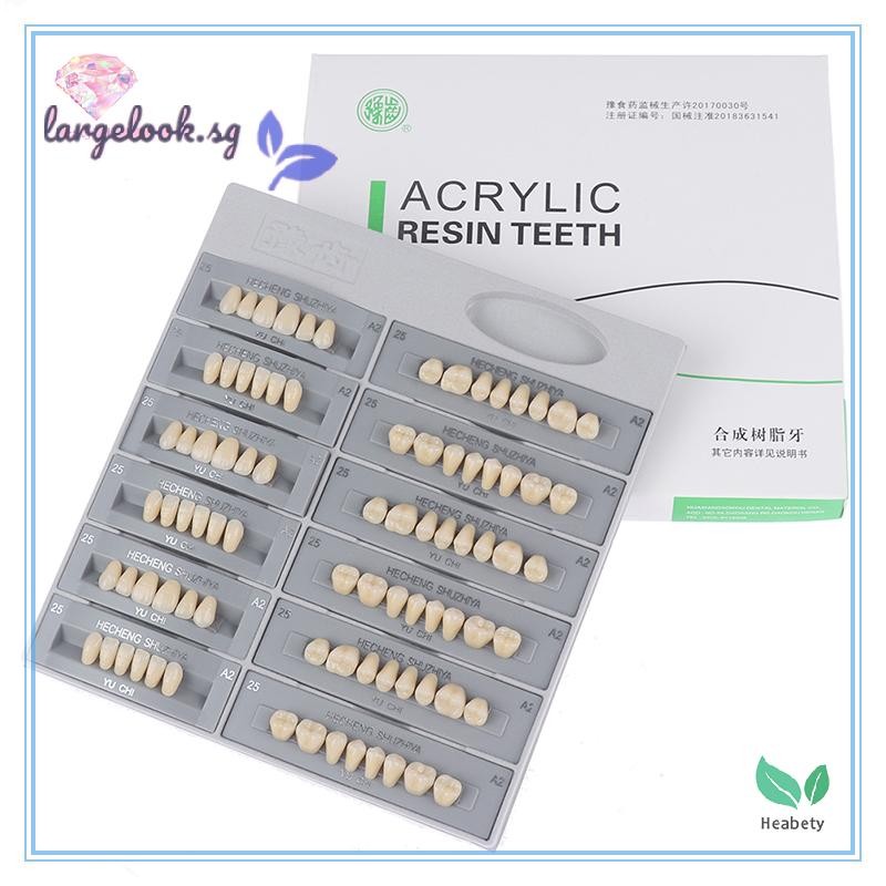 [APJ] 84pcs/box Posterior Anterior Resin Teeth Model Fake Teeth A2 ...