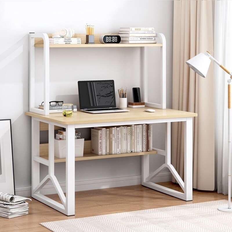 Computer Table with Book Shelf Student Study Desk Writing Desk Steel ...