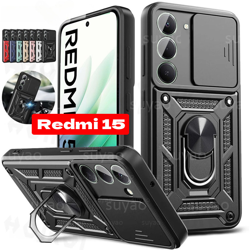 for-xiaomi-redmi-15-5g-4g-2025-phone-case-ring-stand-holder-casing