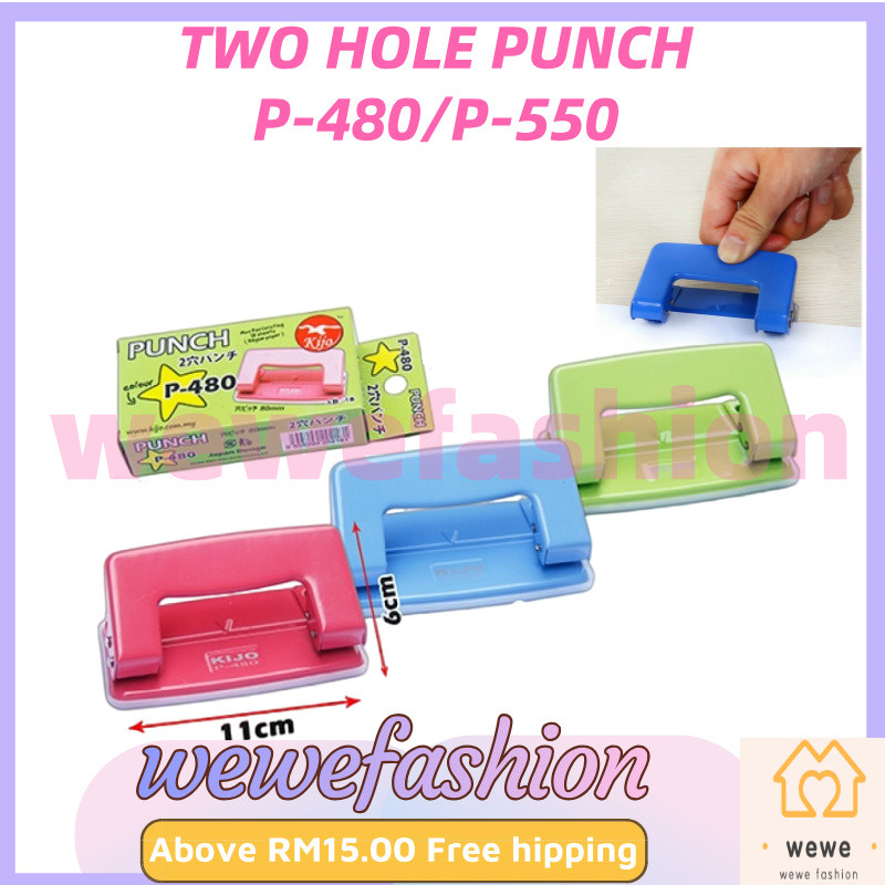 Two Hole Punch with Paper Ruler 6mm Pembolong Kertas B-Type 2-Hole ...